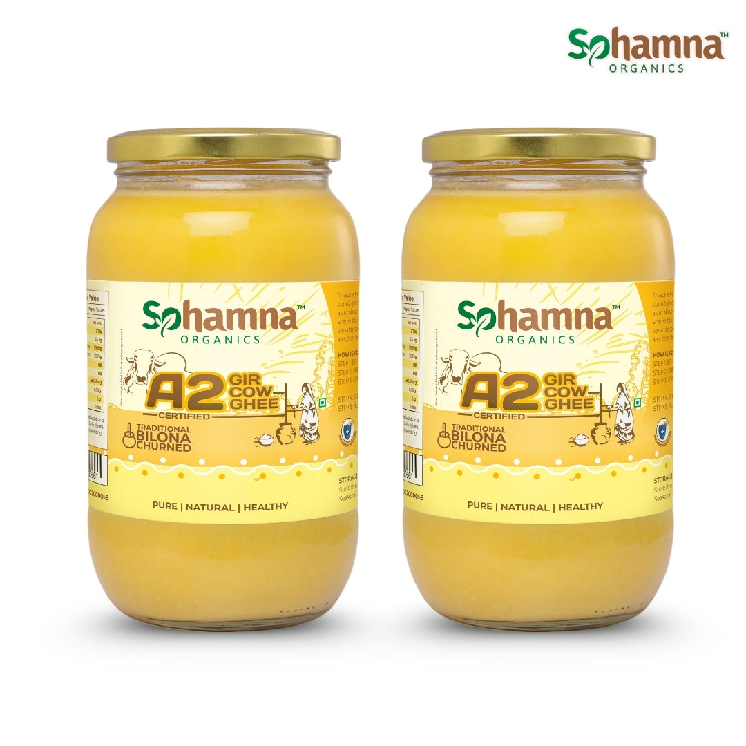 A2 Gir Cow Ghee Combo Pack (2 Jars) | Pure Desi Cow Ghee | Clarified Butter
