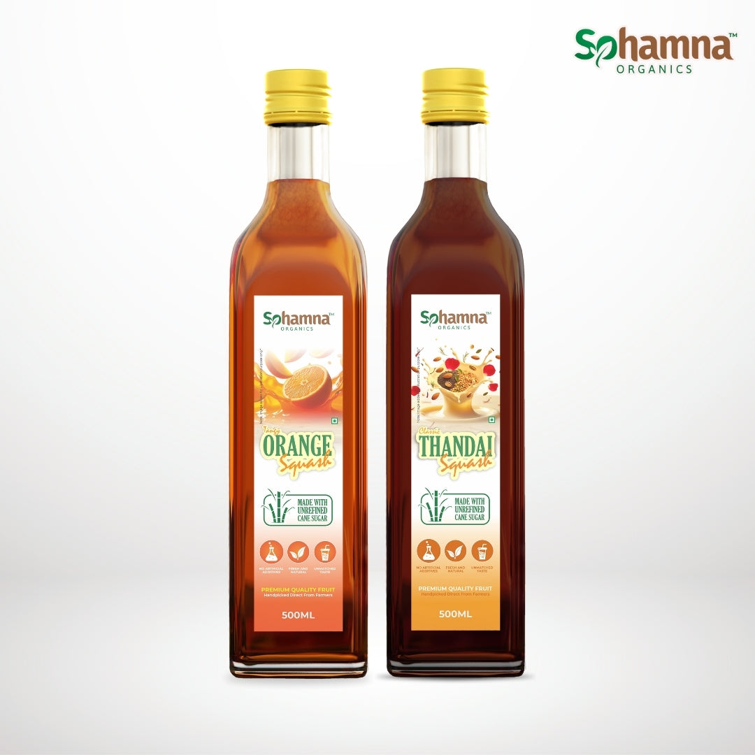 Orange & Thandai Squash Combo (2 pack)
