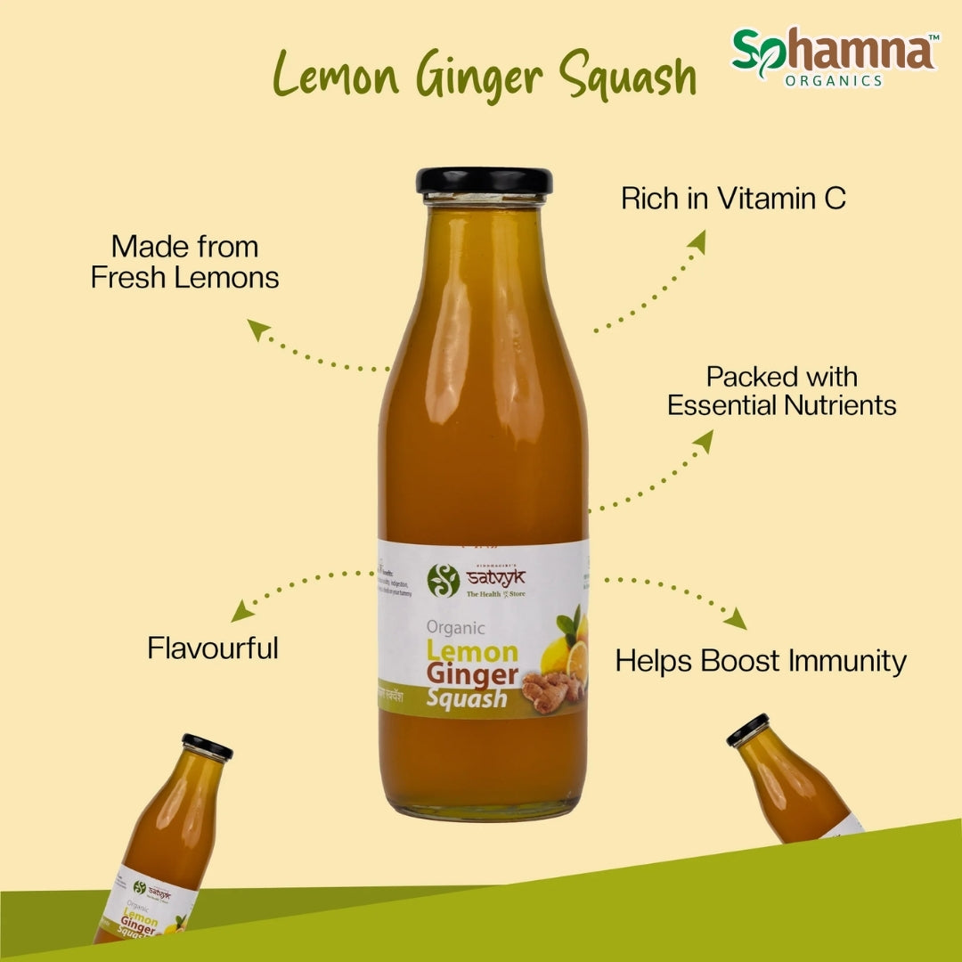 Natural Lemon Ginger Squash 500ml