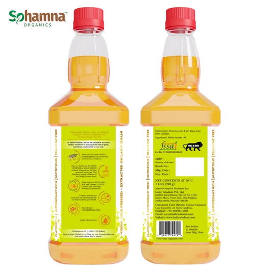 Cold & Wood Pressed White Sesame Oil 1L