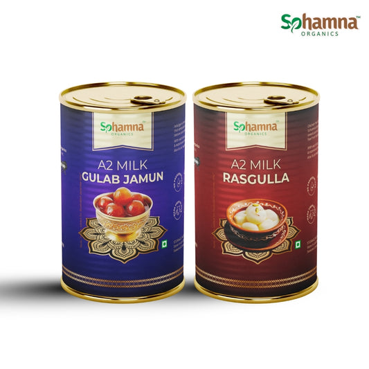 A2 Milk Gulab Jamun & Rasgulla 500g Combo (2 Pack)