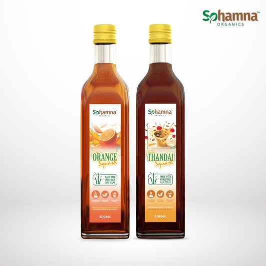 Orange & Thandai Squash Combo (2 pack)