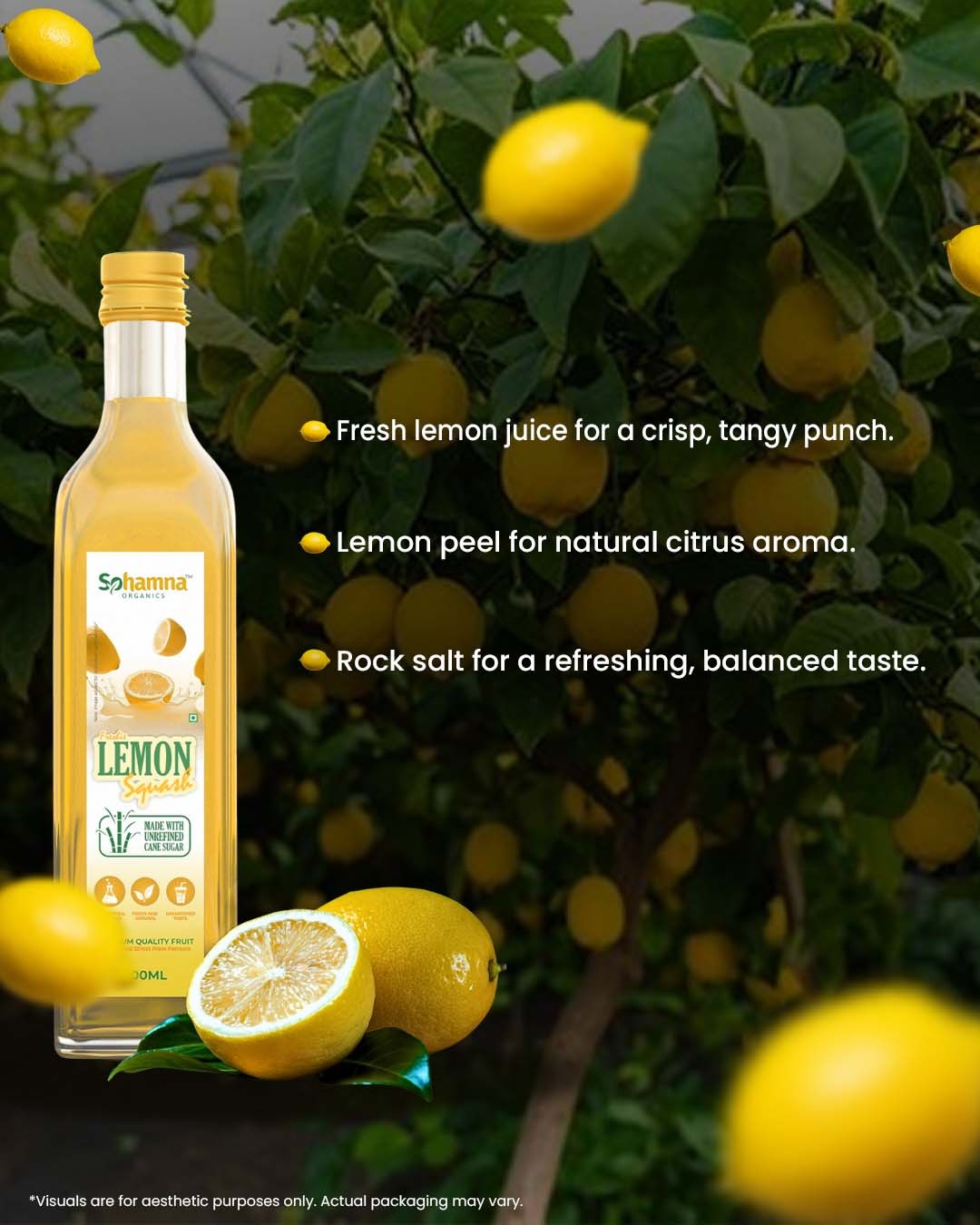Natural Lemon Squash 500ml