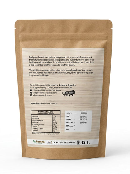 Premium Raw Peanuts 500g | Natural Cooking & Snacking