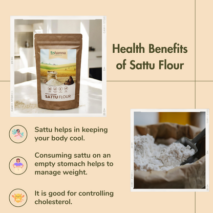 Stoneground Sattu | Roasted Gram Flour 500g
