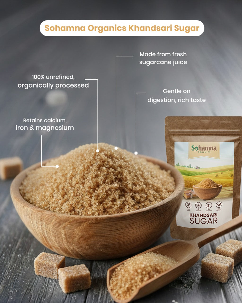 Khandsari Sugar 500gms
