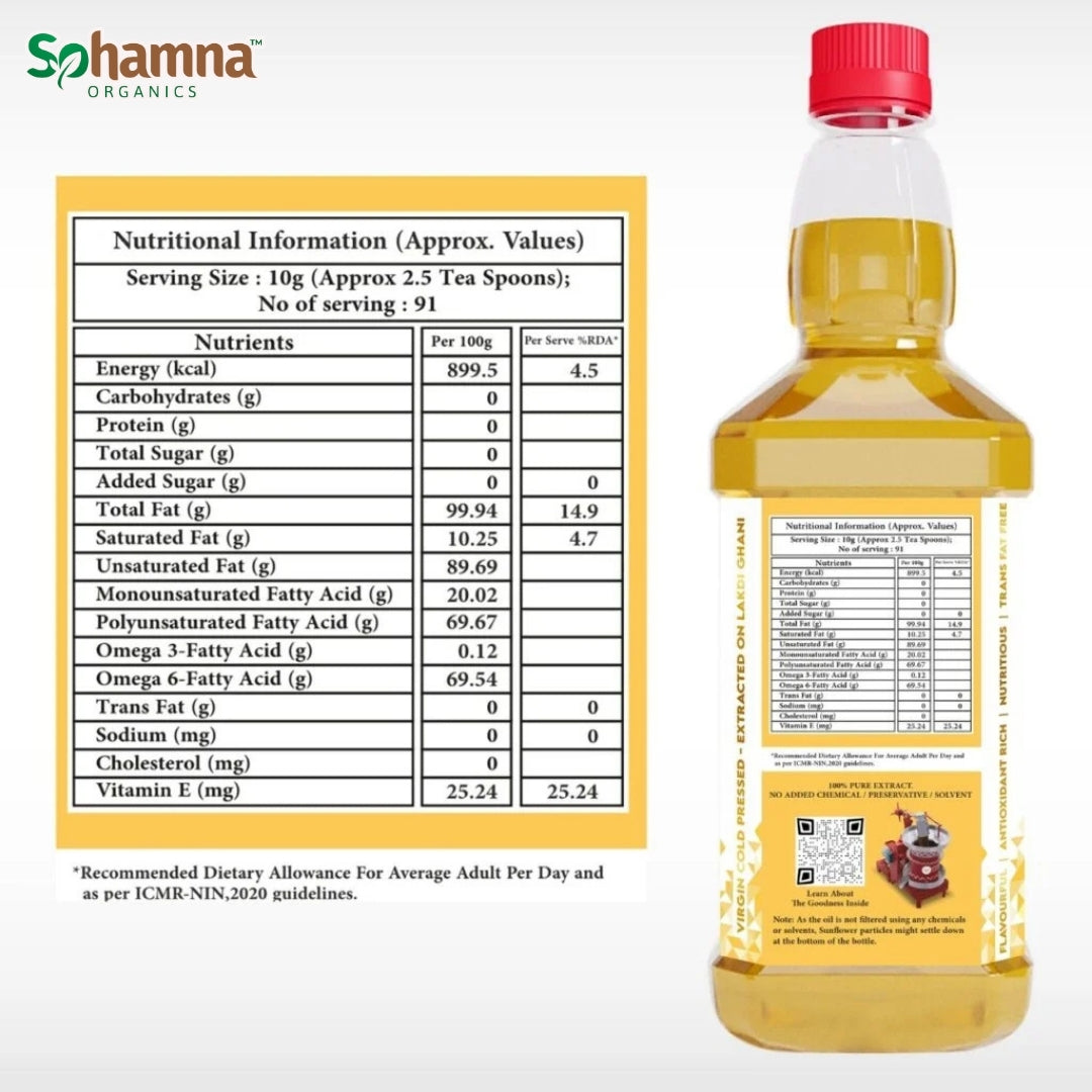 Cold & Wood Pressed Sunflower Oil 1L