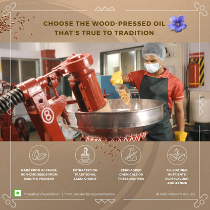 Cold & Wood Pressed Flaxseed Oil 100ml