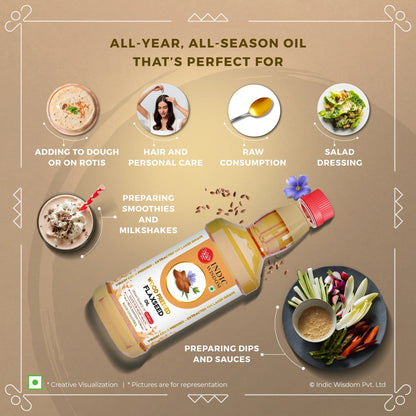 Cold & Wood Pressed Flaxseed Oil 100ml