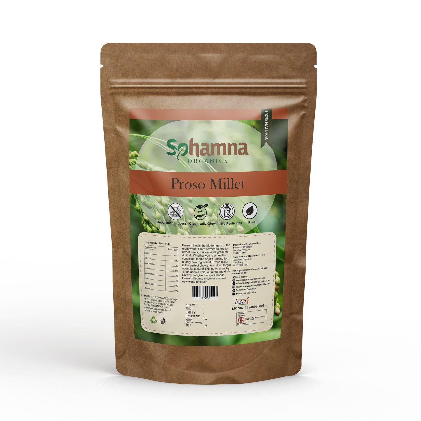 Proso Millet 500g | Gluten-Free Ancient Grain